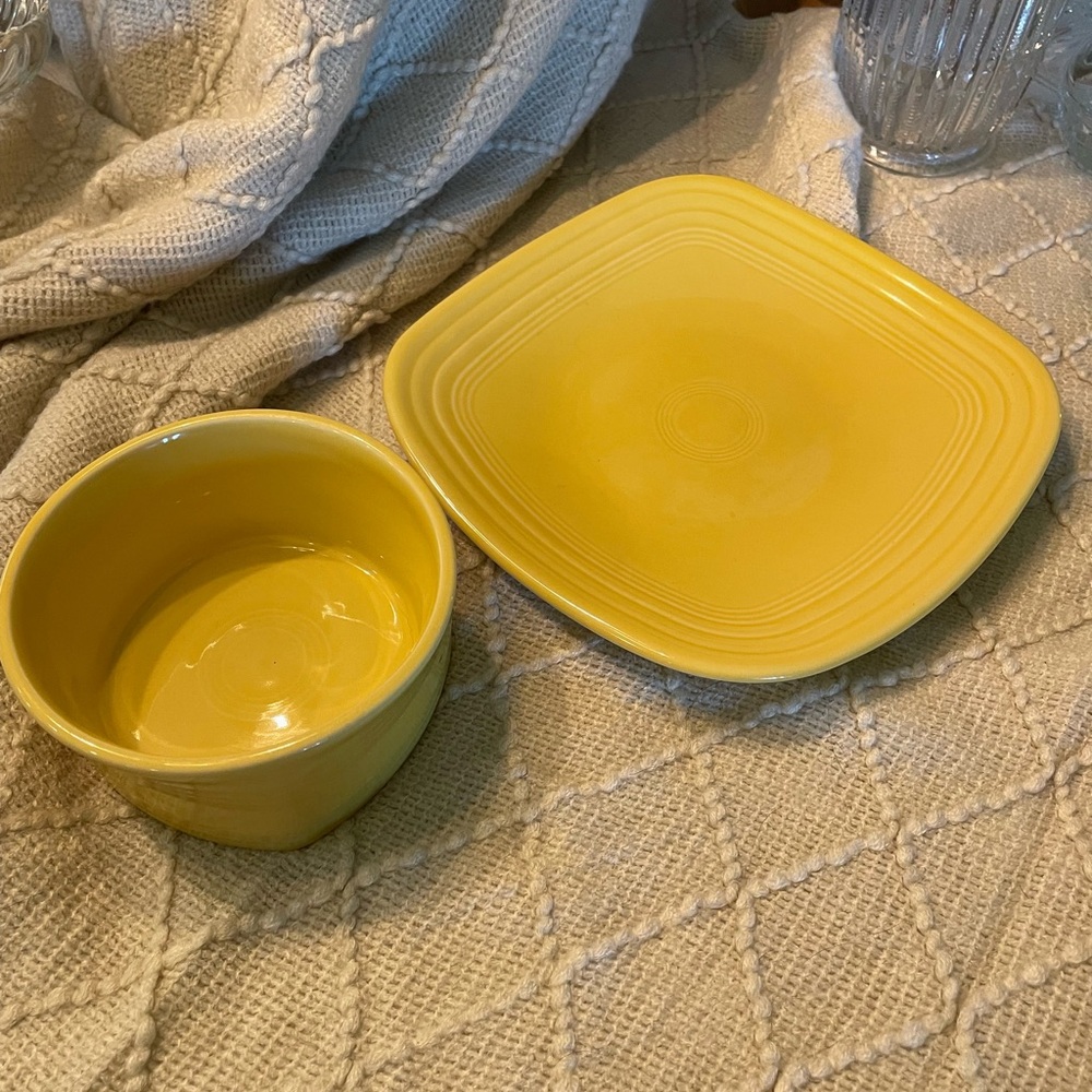 Two pieces of new Fiestaware